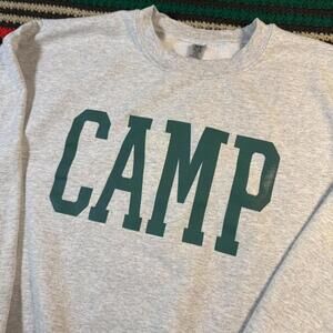 Collegiate CAMP crewneck sweatshirt preppy athleisure oversized — Size 2XL